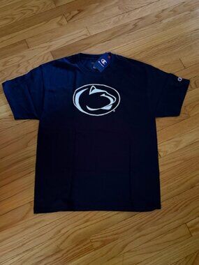 Champion PENN STATE navy blue logo tee, L, NWT
